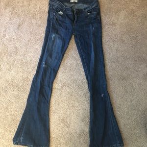 Free People Fit and Flare Blue Jeans
